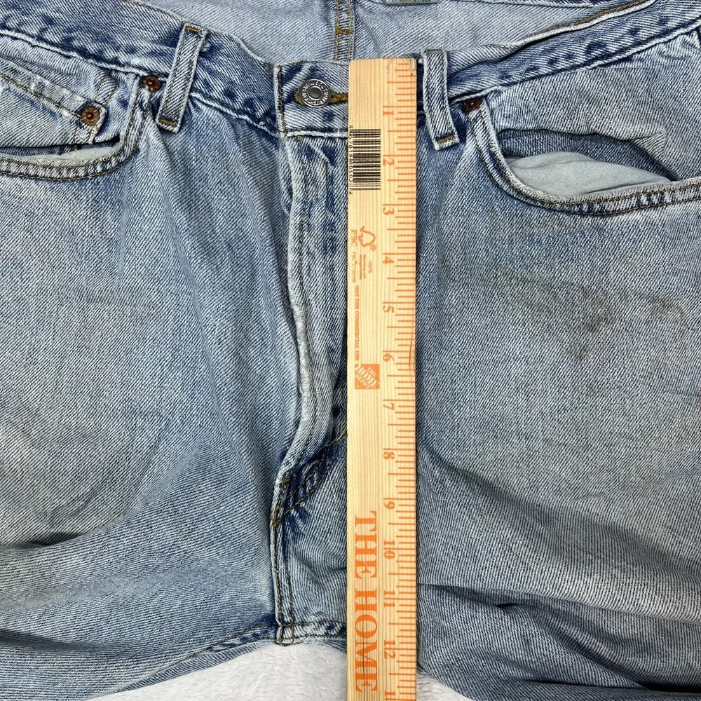 Levi's 505 Straight Leg Jeans Men's 34X31 Blue Denim Pockets Zip‎ Fly - Flaws